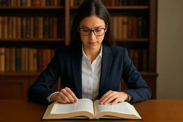 a female lawyer reading a legal book from Dallas Lemon Law Attorney in Dallas, TX - department of consumer affairs