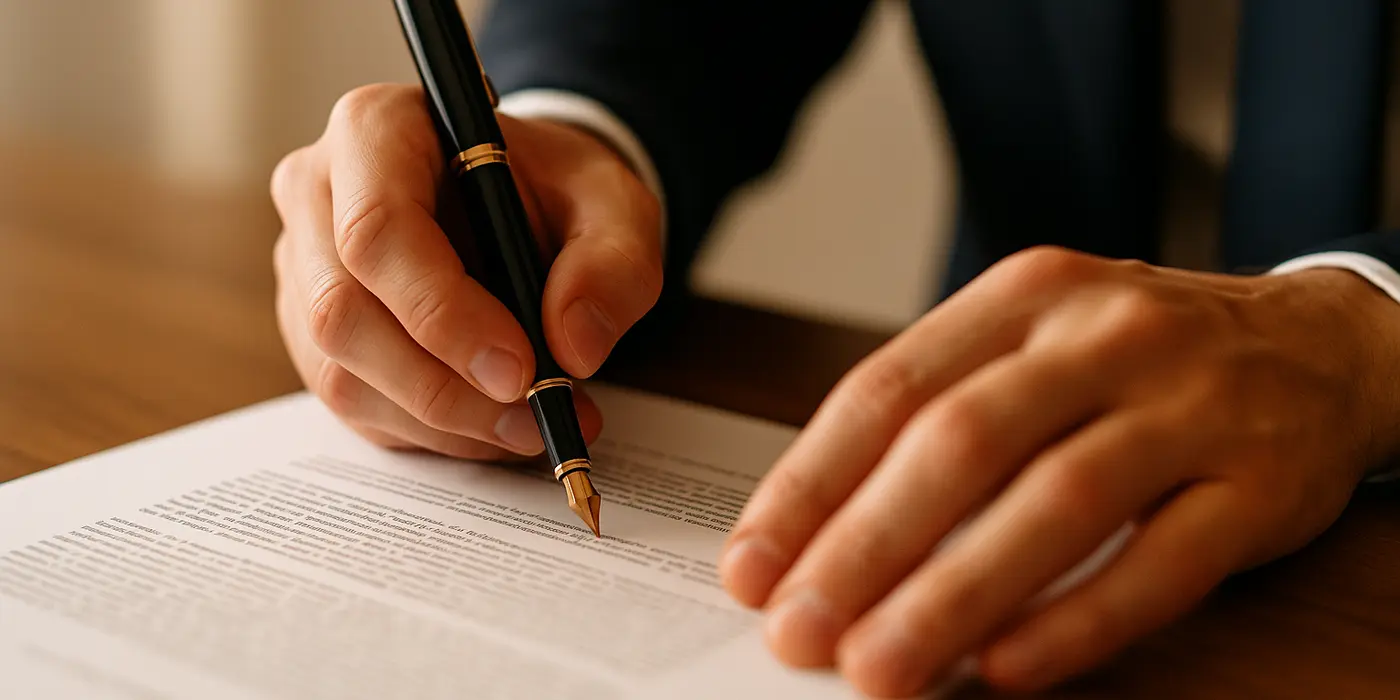 a lawyer using a pen to highlight a document from Dallas Lemon Law Attorney in Frisco, TX - Frisco TX