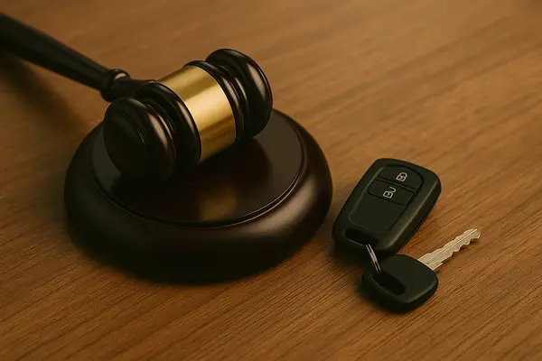 a gavel with some car keys next to it from Dallas Lemon Law Attorney in Garland, TX - Garland TX