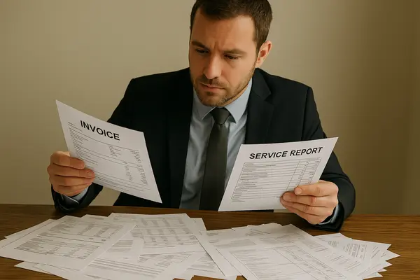 A lawyer seating at his office reading legal documents from Dallas Lemon Law Attorney in Garland, TX - Garland TX